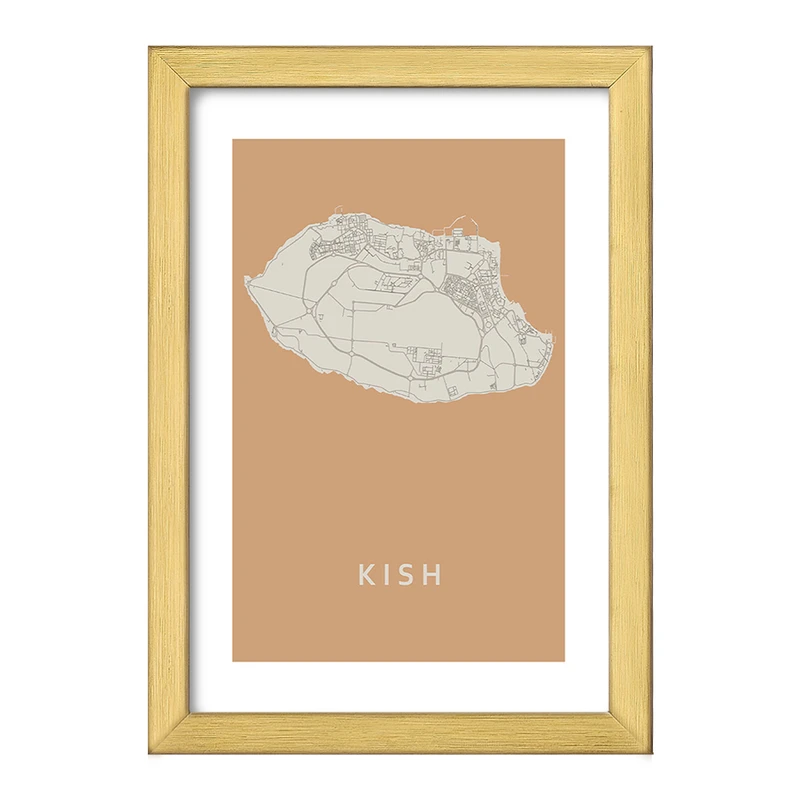 تابلو خندالو طرح نقشه کیش کد F11964