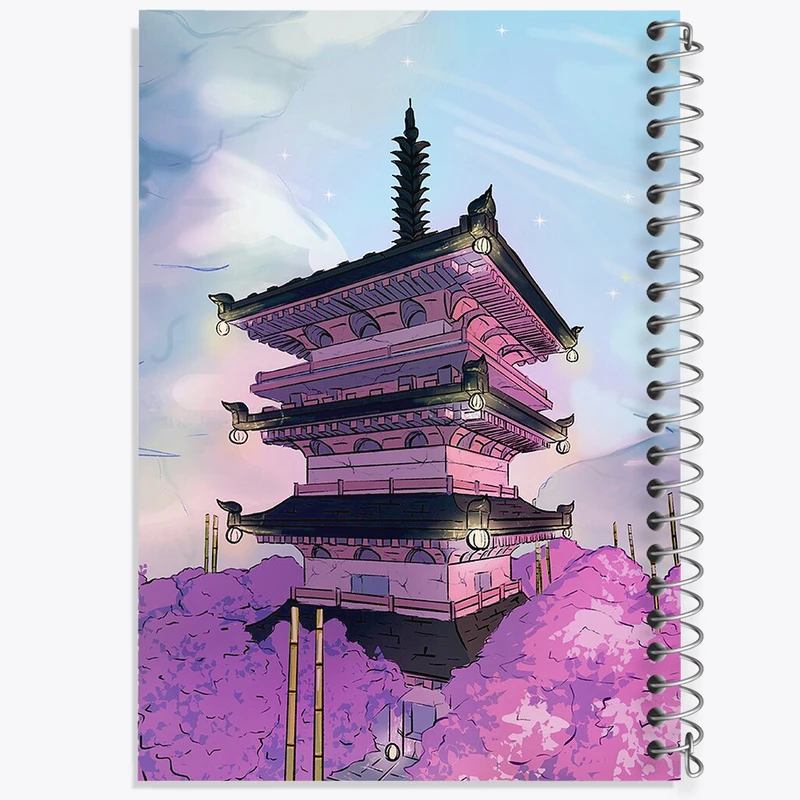 دفتر نقاشی 50 برگ خندالو طرح خانه ژاپنی کد N8677