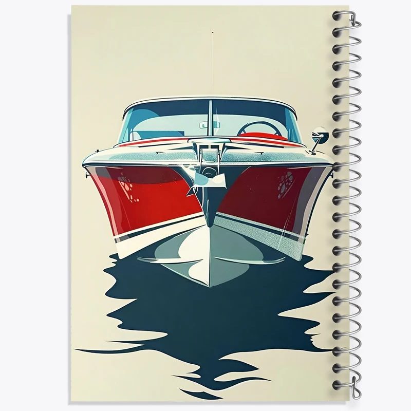 دفتر طراحی 50 برگ خندالو طرح قایق کد F10854