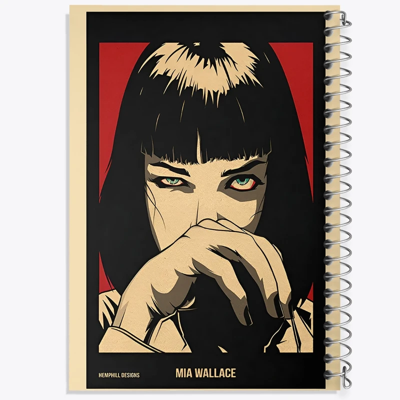 دفتر شطرنجی 50 برگ خندالو طرح میا پالپ فیکشن (Pulp Fiction) کد F13533