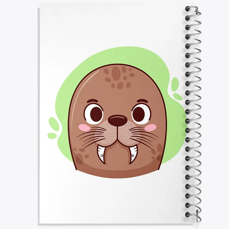 دفتر طراحی 50 برگ خندالو طرح فوک دریایی حیوانات بامزه کد 37131