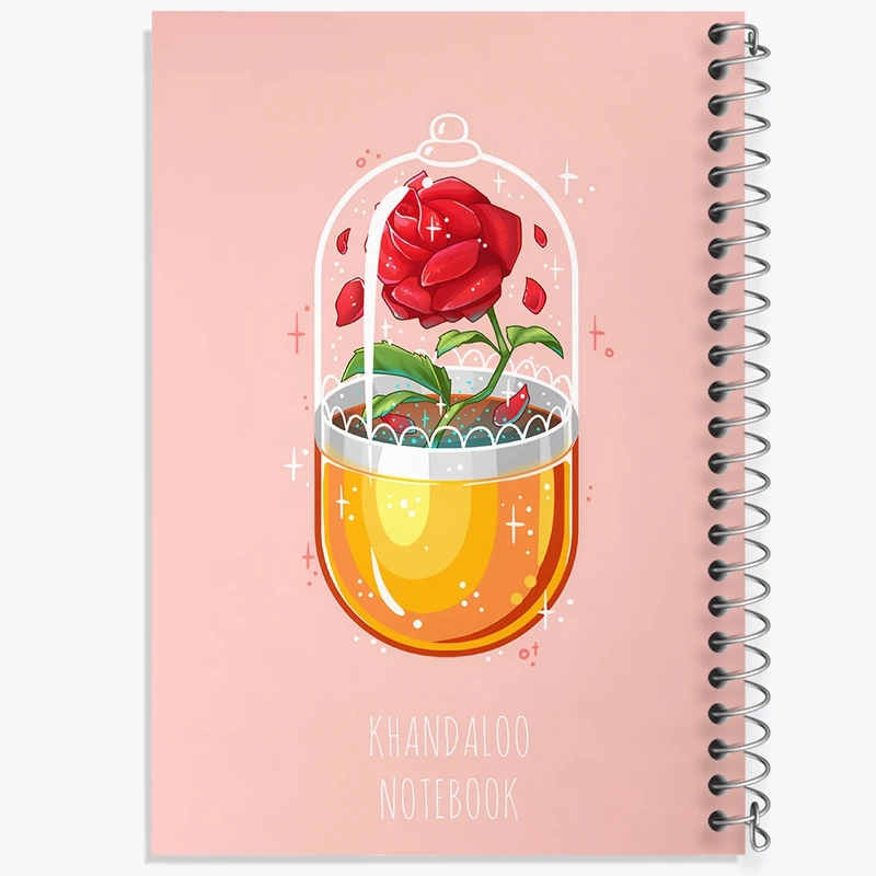 دفتر طراحی 50 برگ خندالو طرح گل رز کد N8842