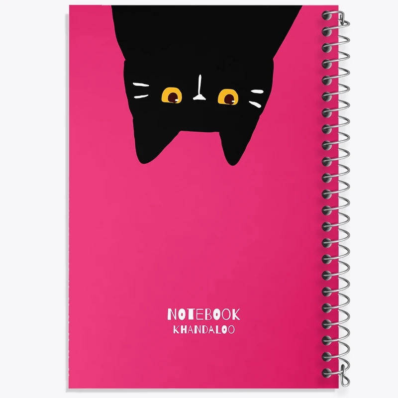 دفتر طراحی 50 برگ خندالو طرح گربه کیوت کد N1312