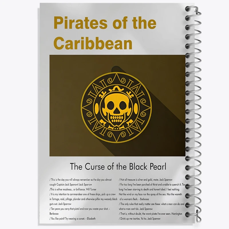 دفتر طراحی 50 برگ خندالو طرح دزدان دریایی کارائیب (Pirates of the Caribbean) کد F13830