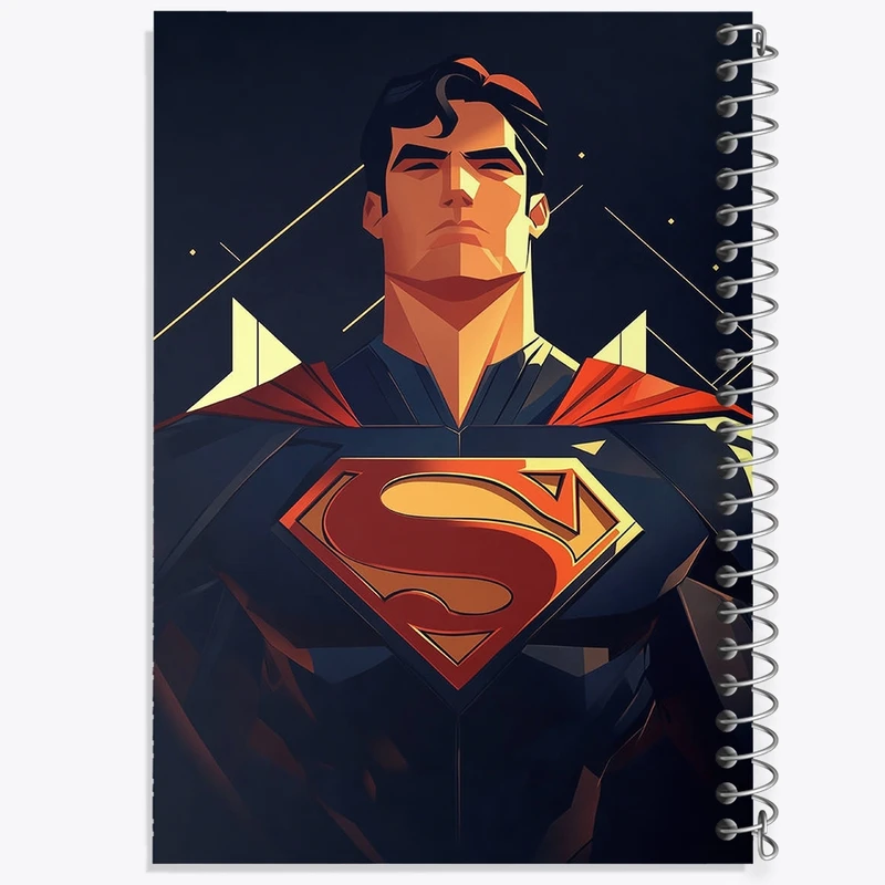 دفتر ژورنال نویسی 50 برگ خندالو مدل نقطه ای طرح سوپر من کد F3141