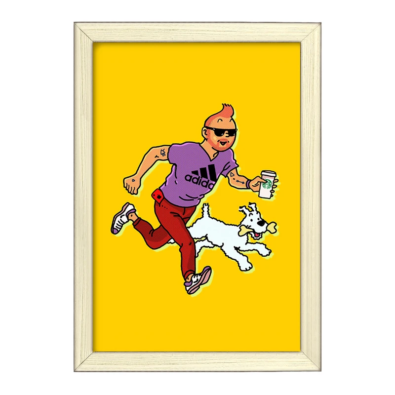 تابلو خندالو طرح تن تن (Tintin) کد F173