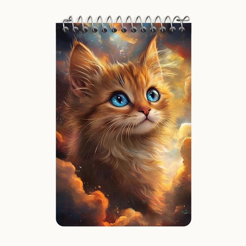 دفتر یادداشت 50 برگ خندالو طرح گربه بامزه کد F5539