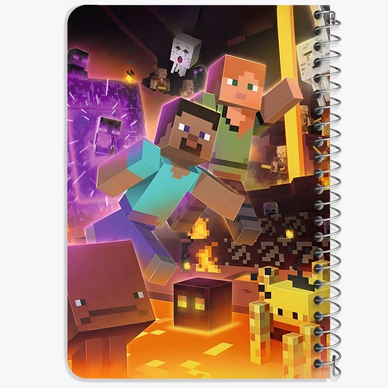 دفتر یادداشت 50 برگ خندالو طرح ماینکرافت (Minecraft) کد F3508