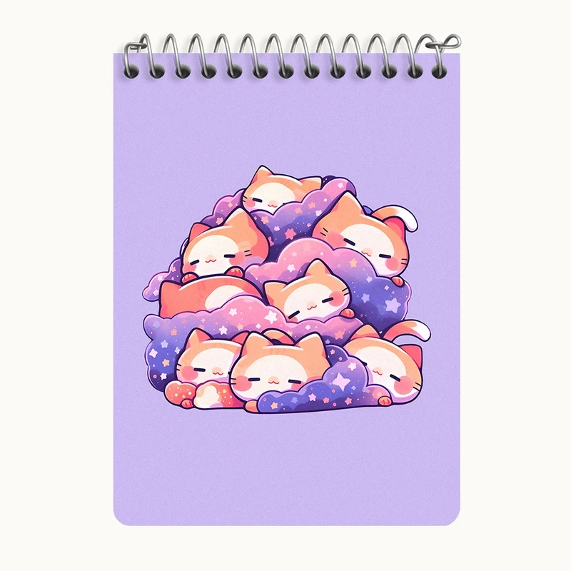 دفتر یادداشت 50 برگ خندالو طرح گربه های خوابالو کد N6719
