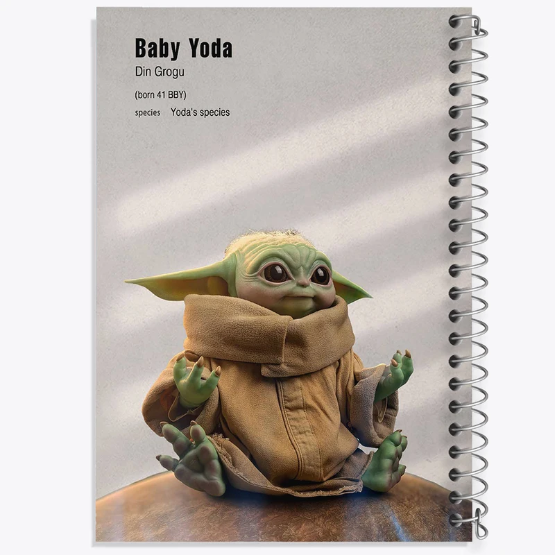 دفتر مشق 50 برگ خندالو طرح بیبی یودا کد F11938