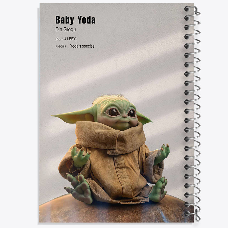 دفتر مشق 100 برگ خندالو طرح بیبی یودا کد F11938