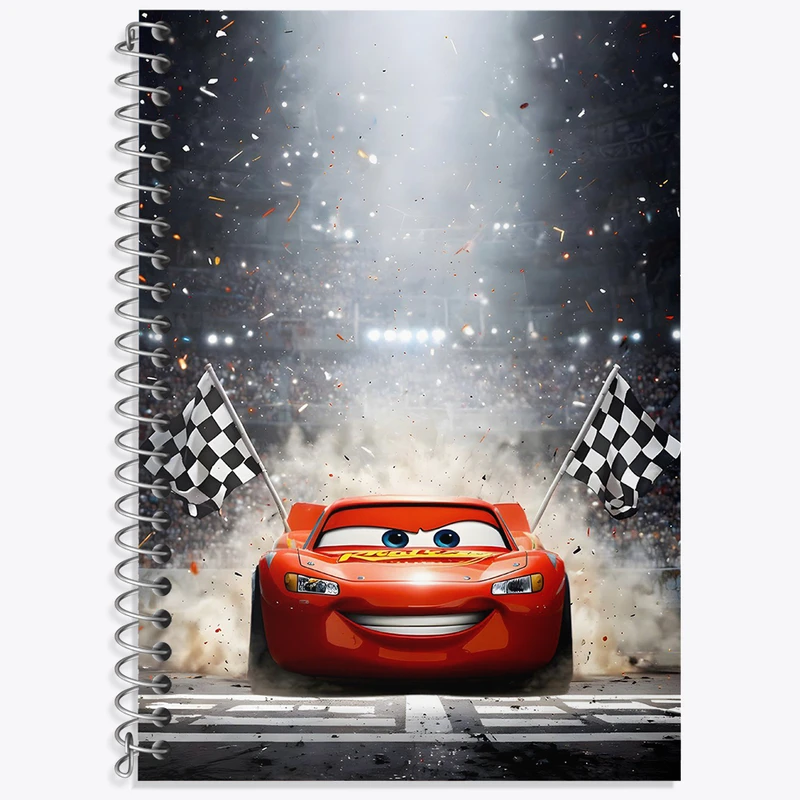 دفتر زبان دوخط 50 برگ خندالو طرح ماشین ها (Cars) کد N7266