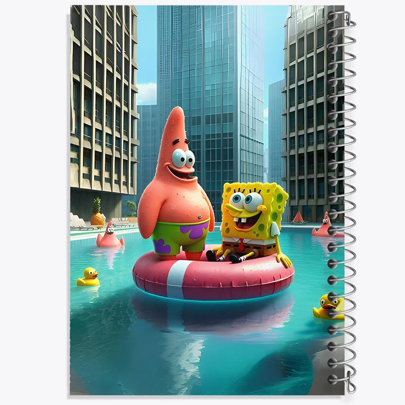 دفتر مشق 100 برگ خندالو طرح باب اسفنجی و پاتریک کد F11715