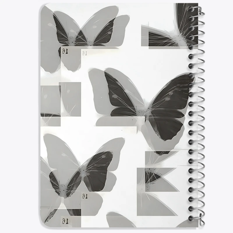 دفتر یادداشت 50 برگ خندالو طرح پترن پروانه (Butterfly) کد N8604