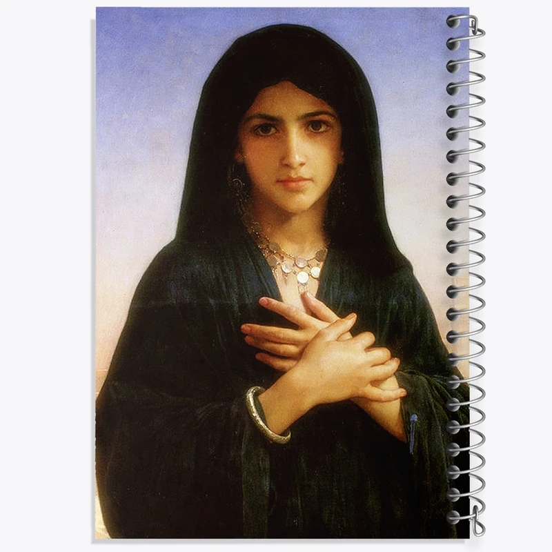 دفتر طراحی 50 برگ خندالو طرح نقاشی توبه کننده اثر ویلیام آدولف بوگرو کد F12163