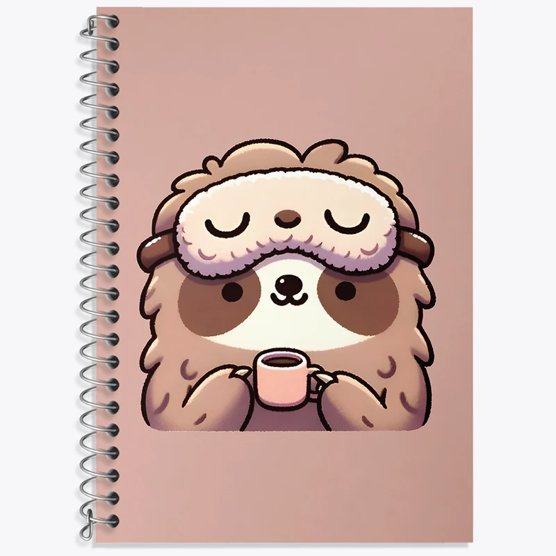 دفتر زبان 50 برگ خندالو مدل سه خط طرح تنبل بامزه کد N6503