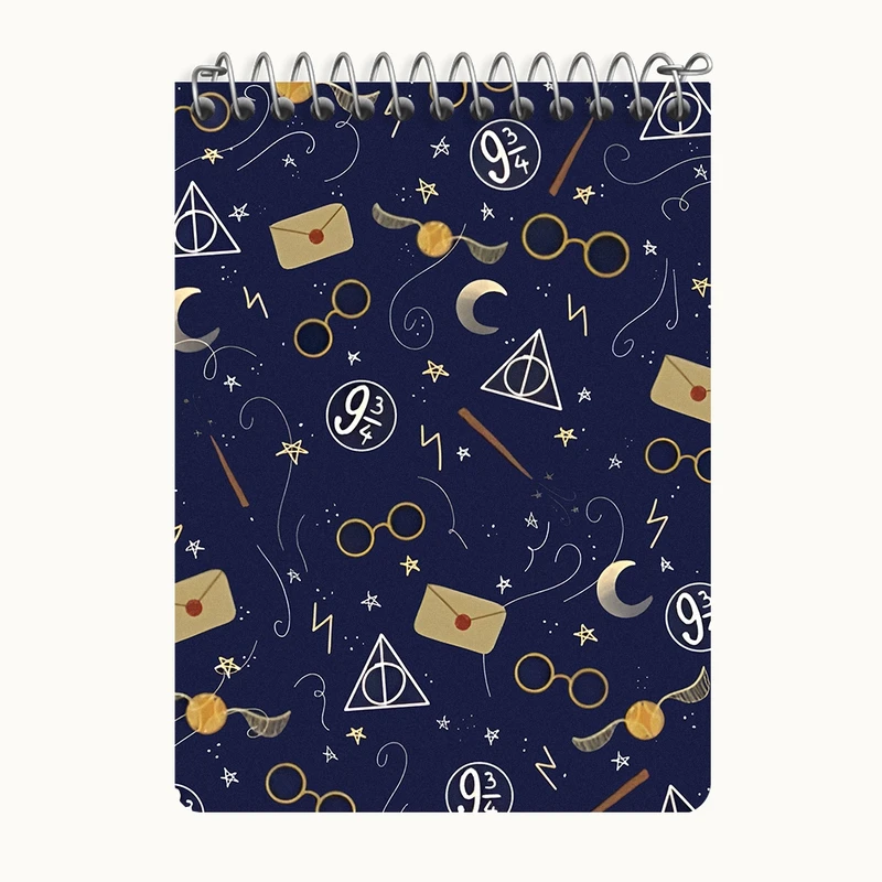 دفتر یادداشت 50 برگ خندالو طرح پترن هری پاتر کد N7086