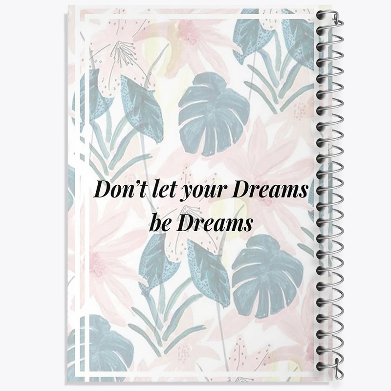 دفتر ژورنال نویسی 50 برگ خندالو مدل نقطه ای طرح Don't Let Your Dreams Be Dreams کد F11498