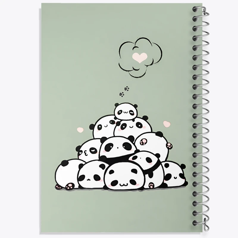 دفتر طراحی 50 برگ خندالو طرح پاندا کیوت کد N4114