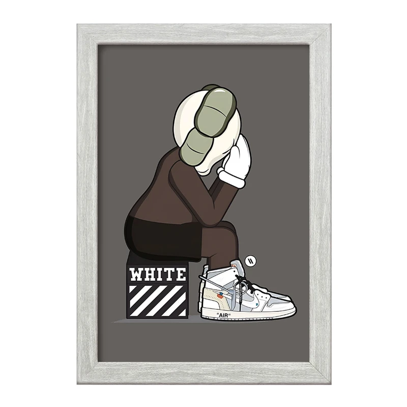 تابلو خندالو طرح عروسک کاز (kaws) کد F3989