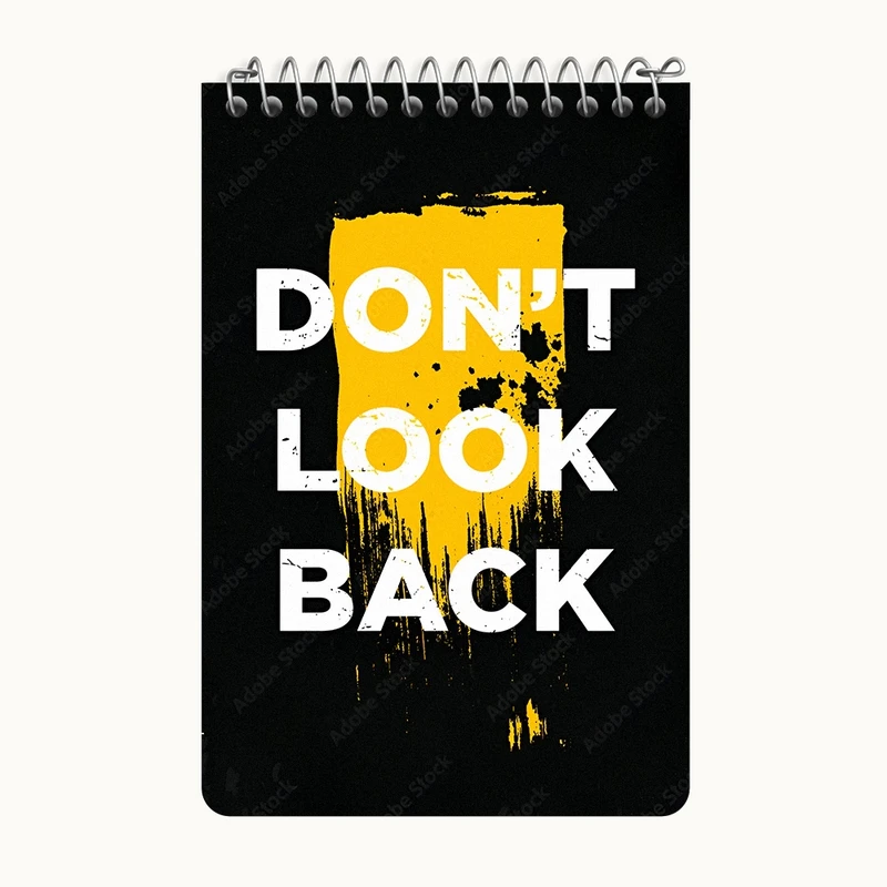 دفتر یادداشت 50 برگ خندالو طرح Don't Look Back کد F10781