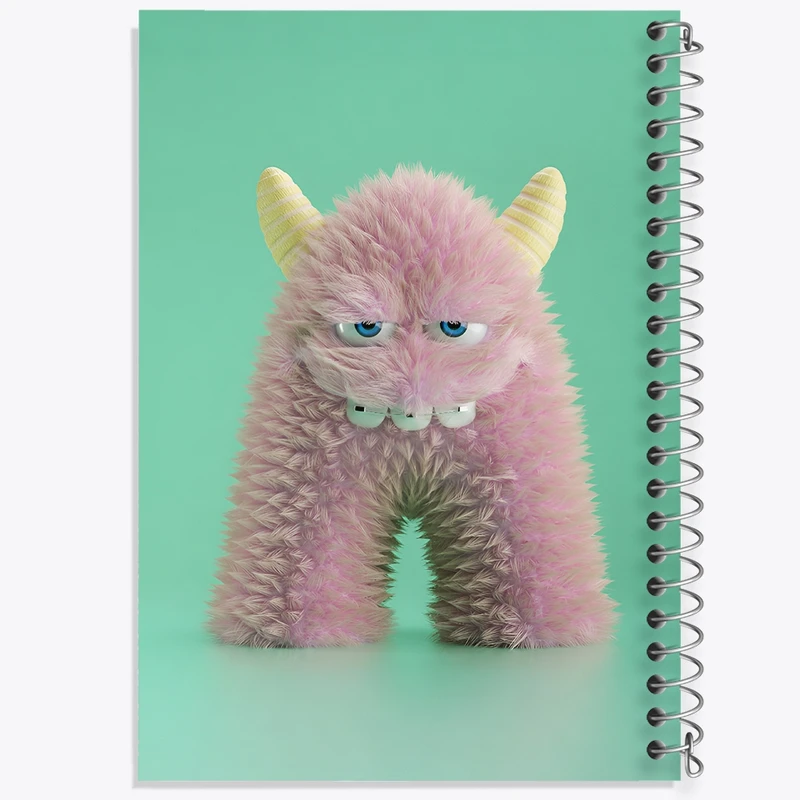 دفتر شطرنجی 50 برگ خندالو طرح هیولای بامزه کد F3339