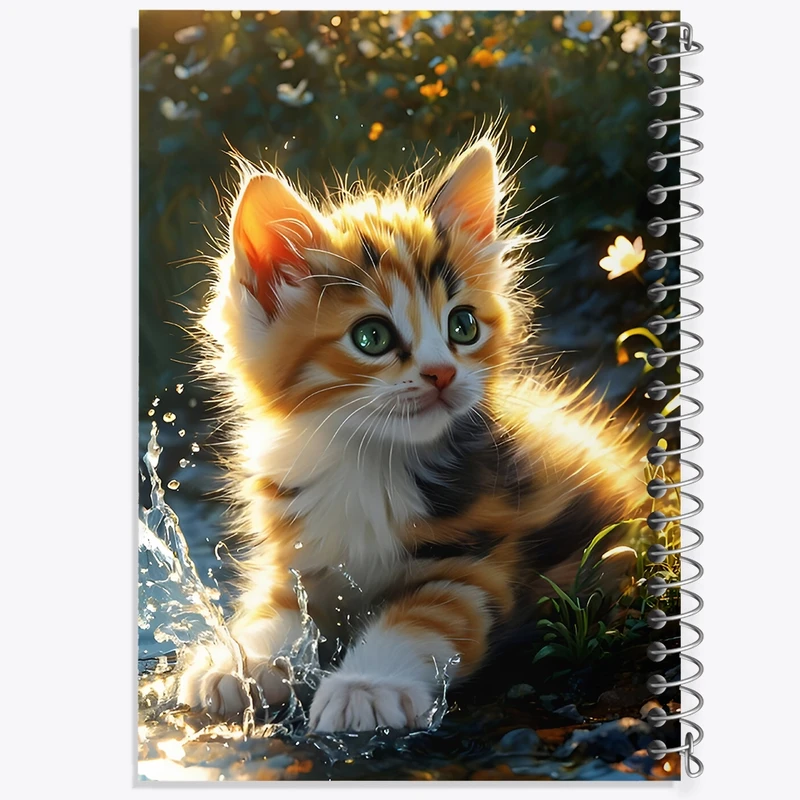 دفتر طراحی 50 برگ خندالو طرح گربه کد F9468