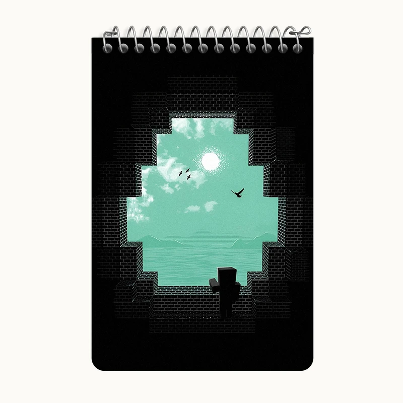 دفتر یادداشت 50 برگ خندالو طرح ماینکرافت (Minecraft) کد F3487