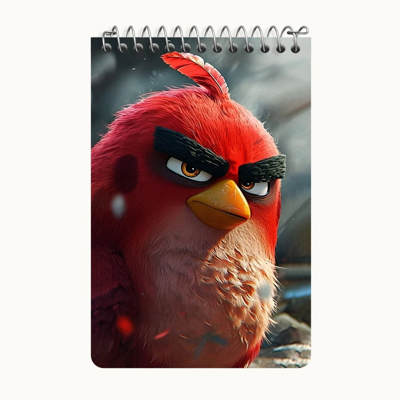 دفتر یادداشت 50 برگ خندالو طرح پرندگان خشمگین (Angry Birds) کد F7074
