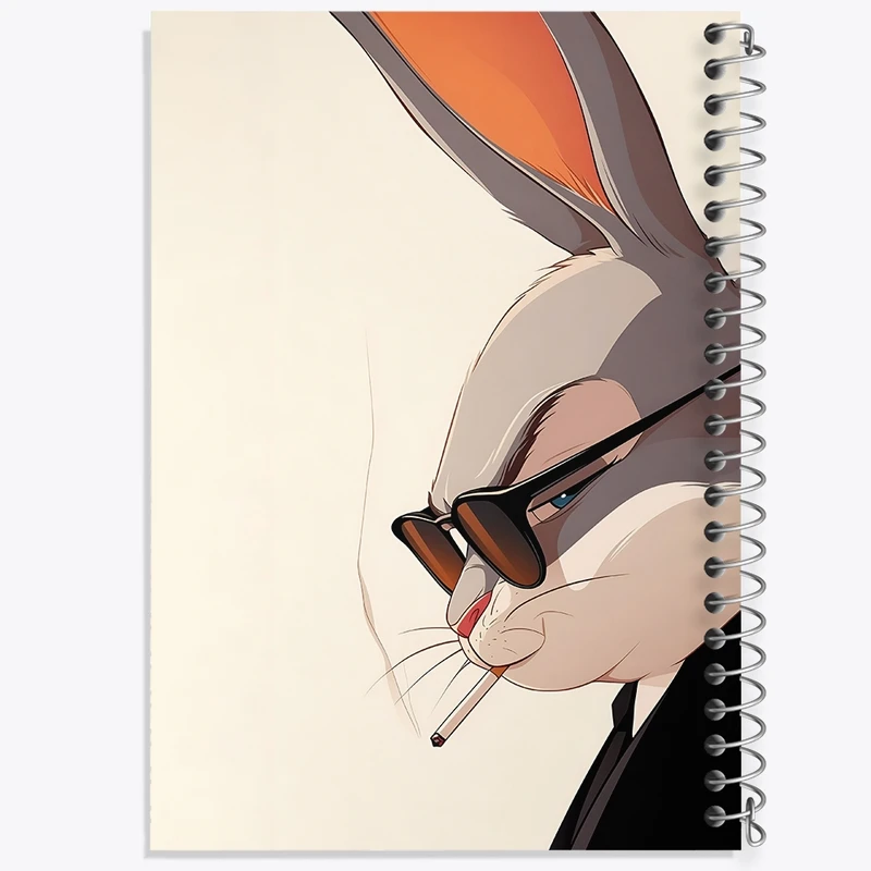 دفتر شطرنجی 50 برگ خندالو طرح باگز بانی کد F3294