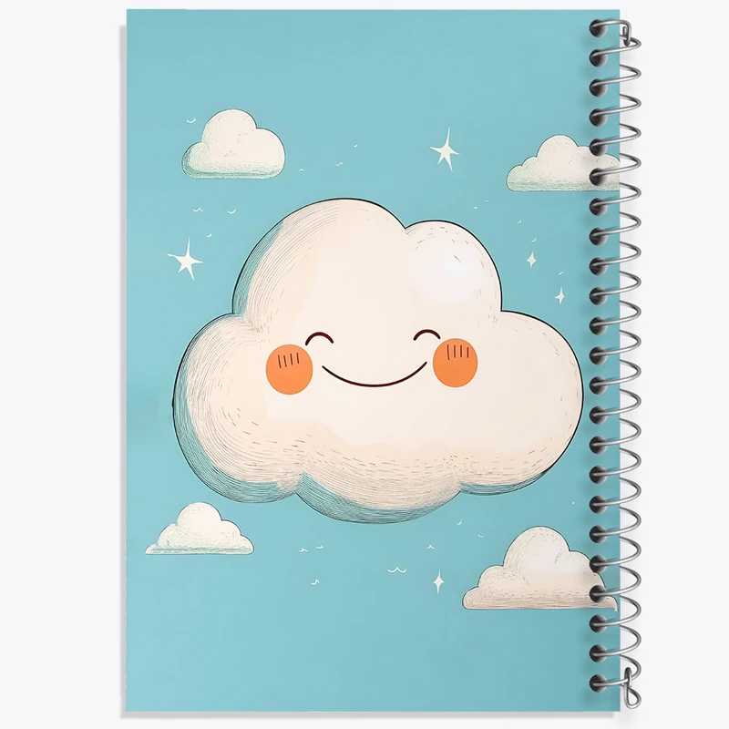 دفتر مشق 100 برگ خندالو طرح ابر بامزه کد N6833