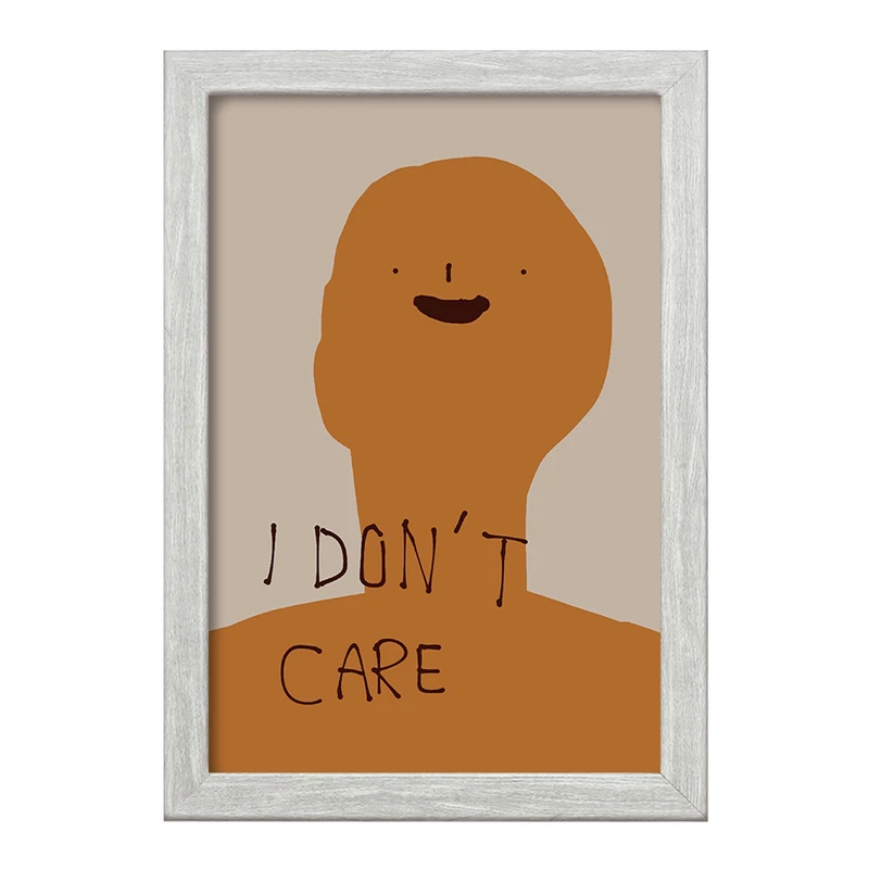 تابلو خندالو طرح I Don't Care کد F1752