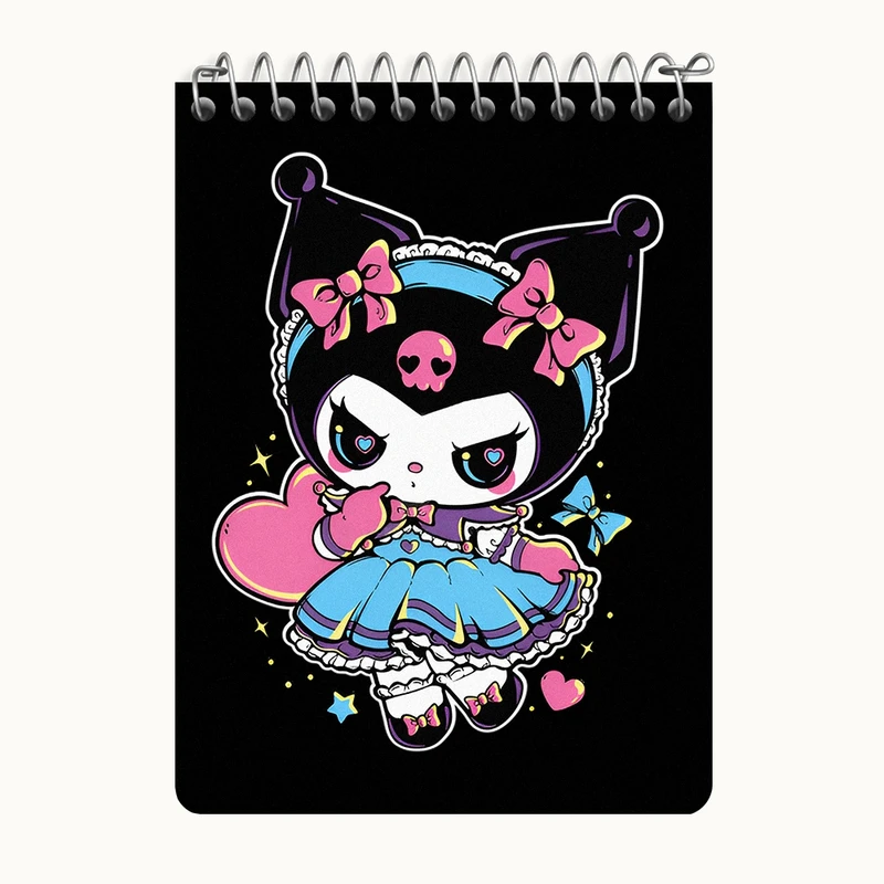 دفتر یادداشت 50 برگ خندالو طرح کرومی (Kuromi) کد N7810