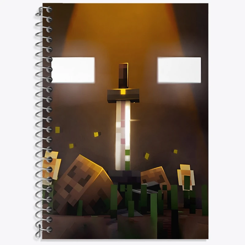 دفتر لغت 50 برگ خندالو طرح ماینکرافت (Minecraft) کد F3485