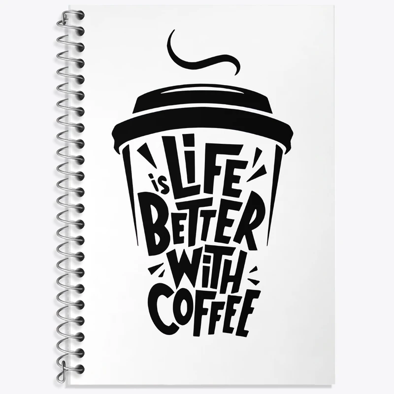 دفتر لغت 50 برگ خندالو طرح قهوه (COFFEE) کد F11876