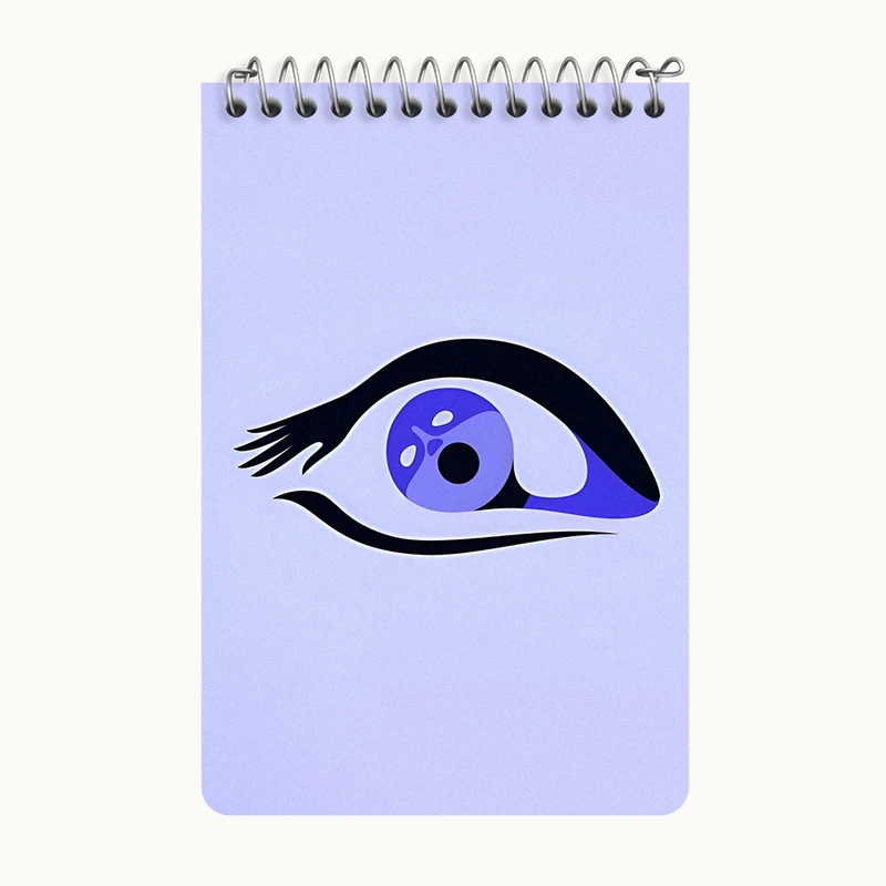 دفتر یادداشت 50 برگ خندالو طرح چشم در نگاه اول کد F7483