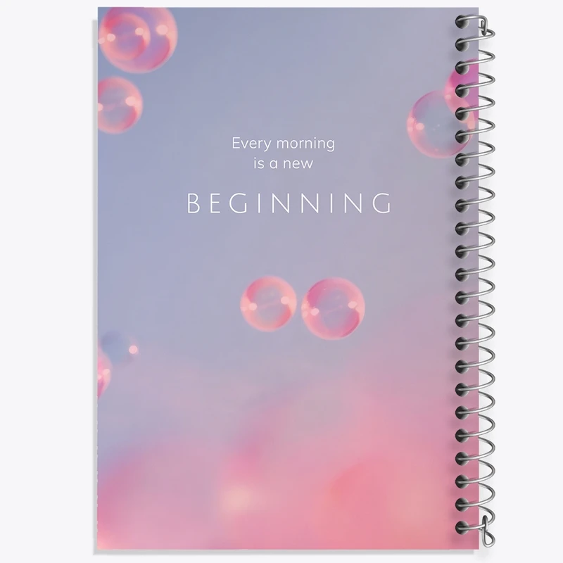 دفتر طراحی 50 برگ خندالو طرح Every Morning Is A New Beginning کد N2322