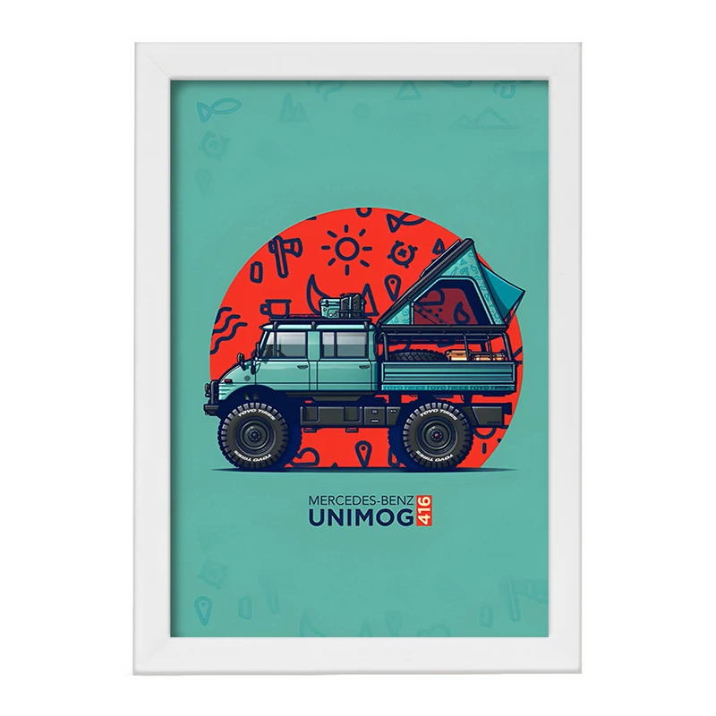 تابلو خندالو طرح مرسدس بنز (Mercedes Benz Unimog 416) کد F14172