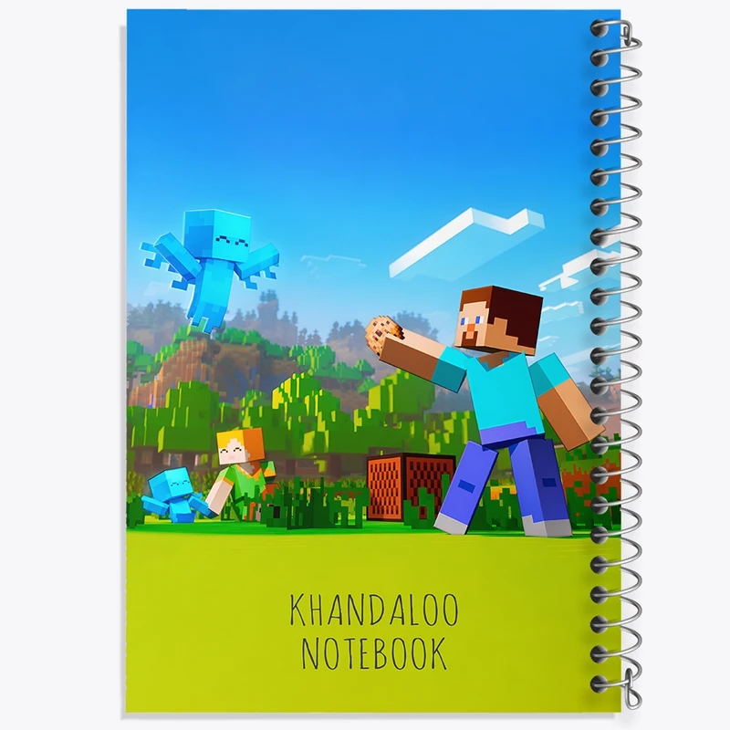 دفتر طراحی 50 برگ خندالو طرح بازی ماینکرافت (Minecraft) کد N8681