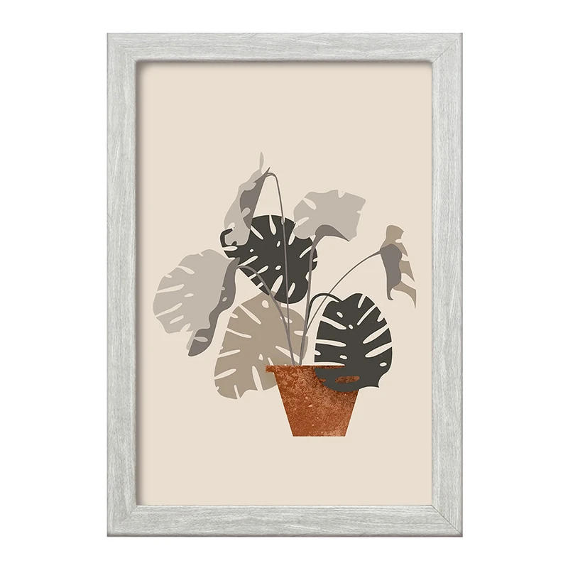 تابلو خندالو طرح گلدان برگ انجیری کد F2913