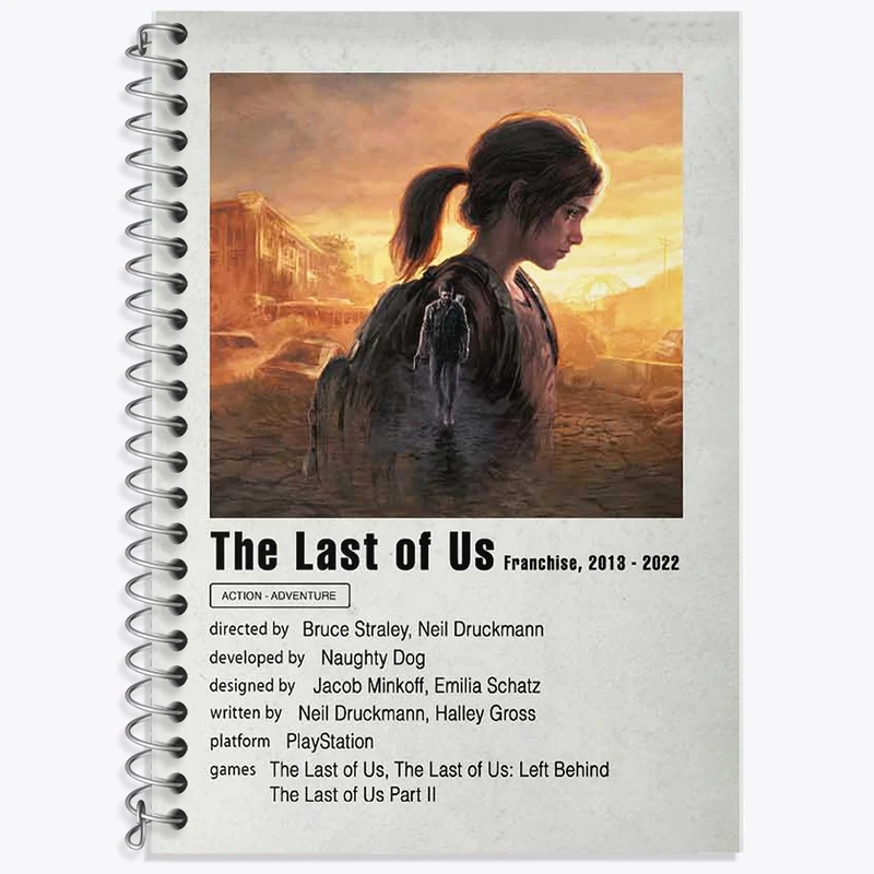 دفتر زبان 50 برگ خندالو مدل سه خط طرح آخرین بازمانده از ما (The last Of Us) کد F11251
