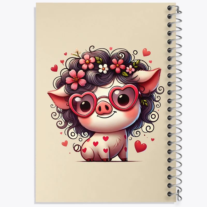 دفتر مشق 50 برگ خندالو طرح خوک بامزه کد N7073