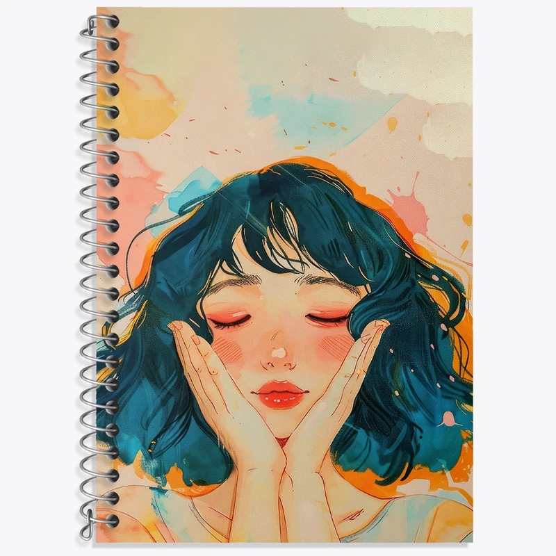 دفتر زبان 50 برگ خندالو مدل سه خط طرح دخترانه کد F3066