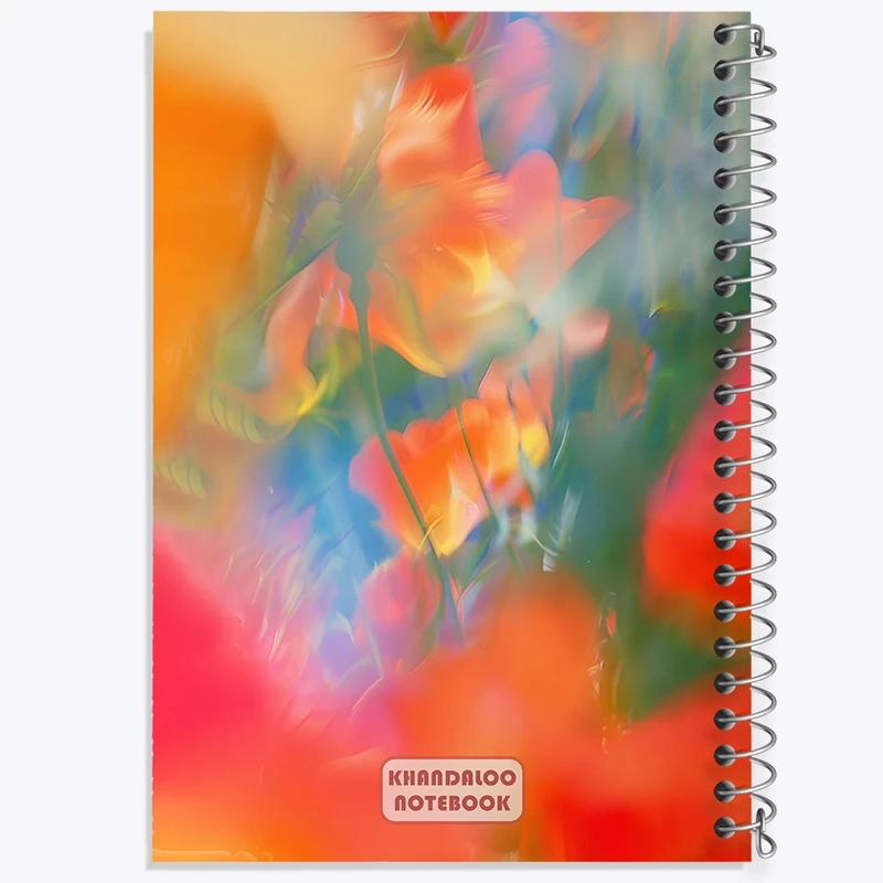 دفتر ژورنال نویسی 50 برگ خندالو مدل نقطه ای طرح گل گلی کد N8915