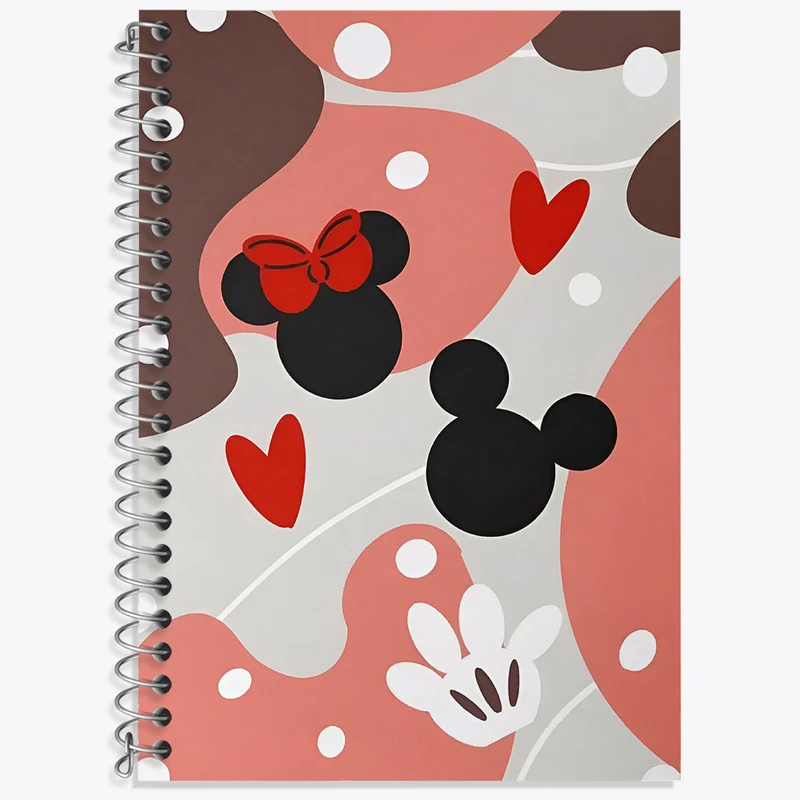 دفتر زبان دوخط 50 برگ خندالو طرح میکی موس کد N6825