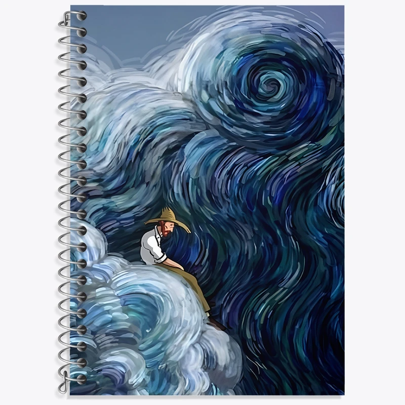 دفتر لغت 50 برگ خندالو طرح ونسان ونگوگ کد F3928