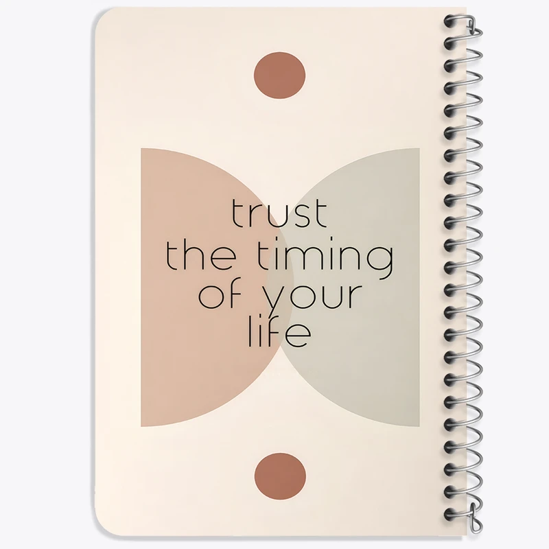 دفتر یادداشت 50 برگ خندالو طرح Trust The Timing Of Your Life کد N6897