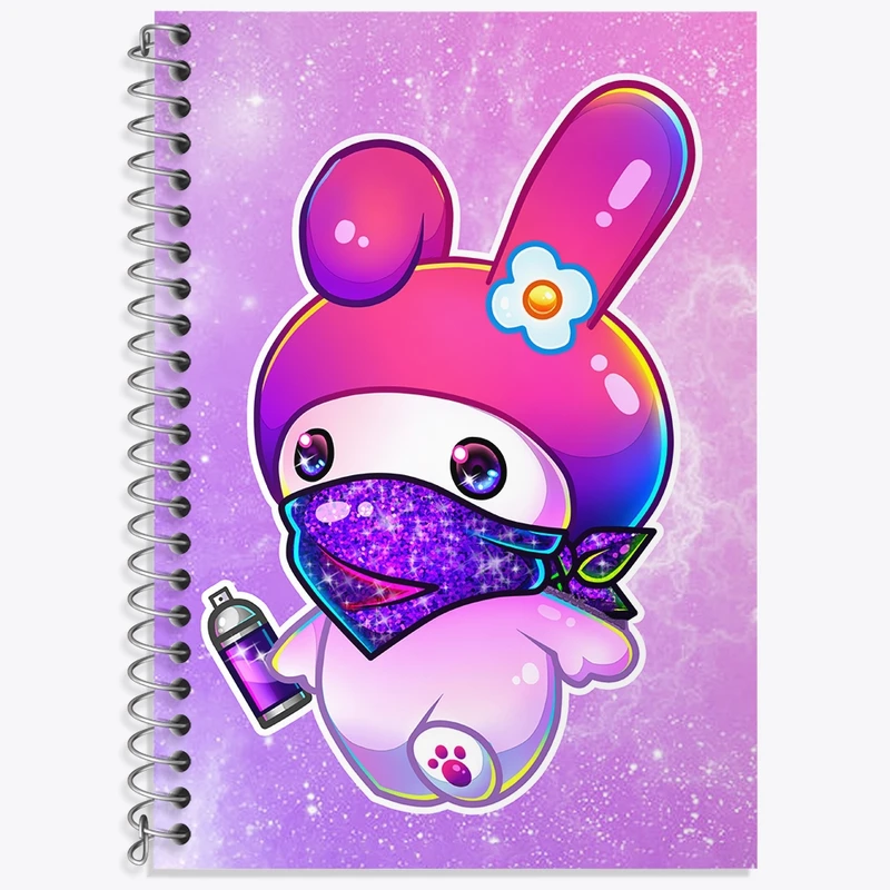 دفتر لغت 50 برگ خندالو طرح کرومی (Kuromi) کد N7798