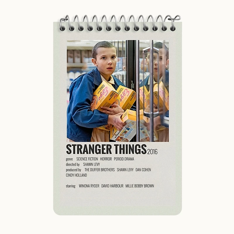 دفتر یادداشت 50 برگ خندالو طرح استرنجر تینگز (Stranger Things) کد F13109