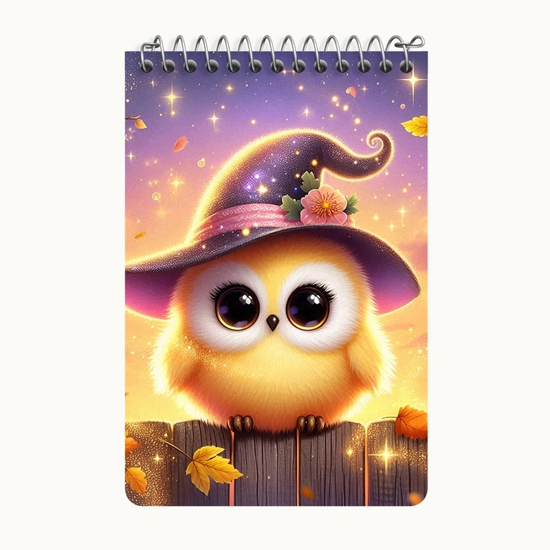 دفتر یادداشت 50 برگ خندالو طرح جغد کیوت کد F5340